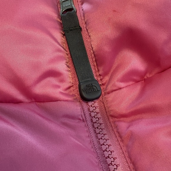 The North Face 550 Puffer Vest Goose Down Women's Sz Large Pink Full Zip - Picture 5 of 16